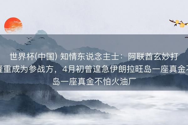 世界杯(中国) 知情东说念主士：阿联酋玄妙打击伊朗，隆重成为参战方，4月初曾遑急伊朗拉旺岛一座真金不怕火油厂