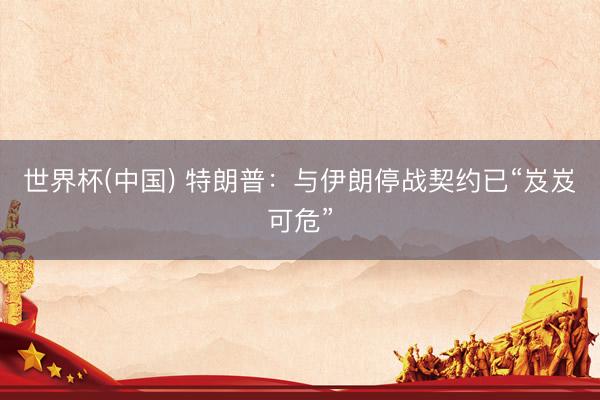 世界杯(中国) 特朗普：与伊朗停战契约已“岌岌可危”