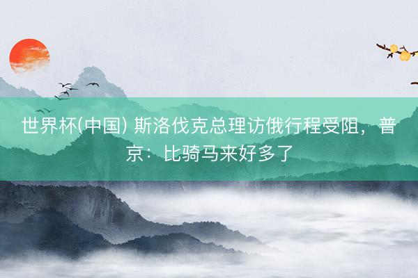 世界杯(中国) 斯洛伐克总理访俄行程受阻，普京：比骑马来好多了