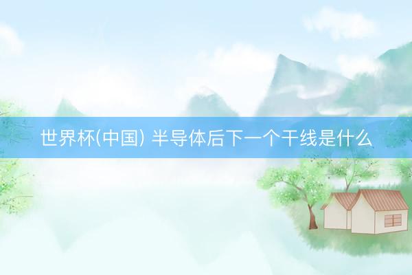 世界杯(中国) 半导体后下一个干线是什么
