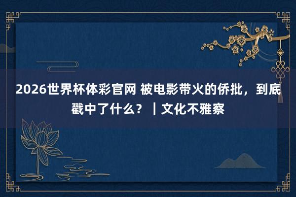 2026世界杯体彩官网 被电影带火的侨批，到底戳中了什么？｜文化不雅察